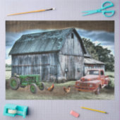 Rustic Barn Tractor Truck Boerderij Tissuepapier (Craft)