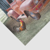 Rustic Barn Tractor Truck Boerderij Tissuepapier (Detail)