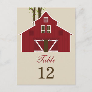 Rustic Barn Trouwtafel Nummer Kaart