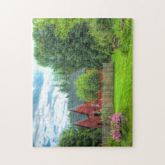 Rustic Barn Vermont. Jigsaw Puzzle (Vertical)