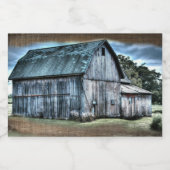 Rustic Barn Voedselcontainer Etiket (Enkel label)