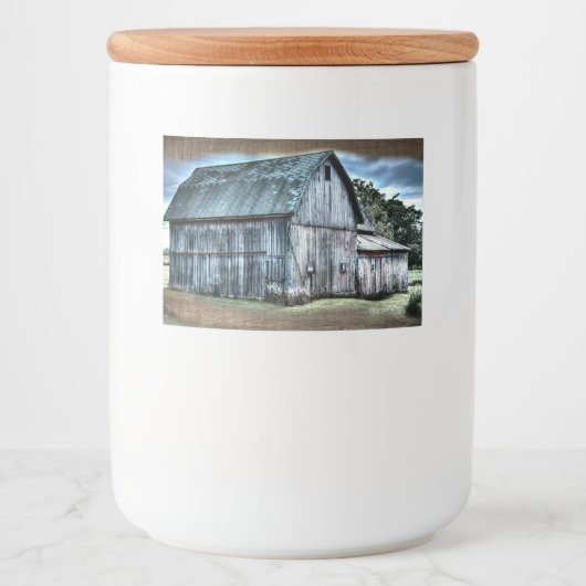 Rustic Barn Voedselcontainer Etiket (Voorkant)