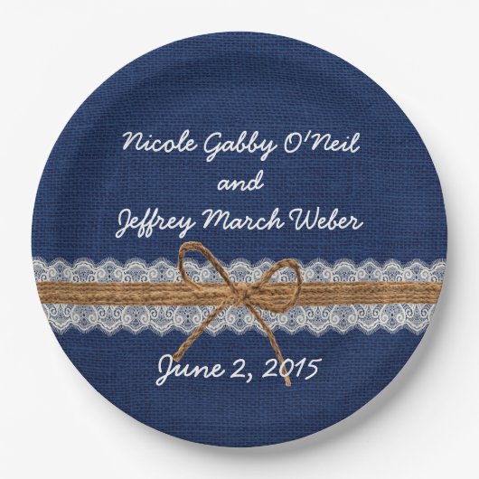 Rustic Barn Wedding Burlap Fall Wedding Papieren Bordje (Voorkant)