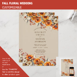 Rustic Barn Wedding | Herfst herfstverbrand Sinaas Kaart