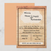 Rustic Barn Wedding Invitation Template (Devant / Derrière)