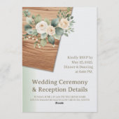 Rustic Barn Wedding Invitation with String Lights  Kaart (Achterkant)