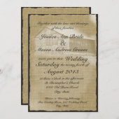 Rustic Barn Wedding Kaart (Voorkant / Achterkant)