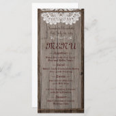 Rustic Barn Wedding Menu (Voorkant / Achterkant)