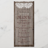 Rustic Barn Wedding Menu (Voorkant)