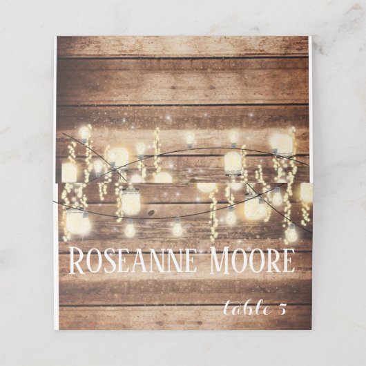 Rustic Barn Wedding Place Kaarten (Buitenkant ongevouwen)