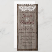 Rustic Barn Wedding Programma (Voorkant / Achterkant)