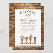Rustic Barn Wedding Rehearsal Dinner Invite Kaart (Voorkant / Achterkant)