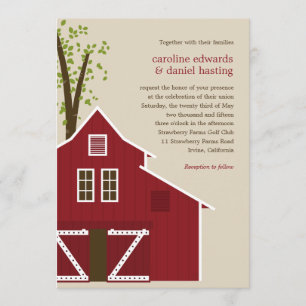 Rustic Barn Wedding Uitnodiging