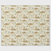 Rustic Barn Wedding Watercolor Pattern Cadeaupapier (Vlak)