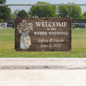 Rustic Barn Wedding Wood Mason Jar Babys Spandoek (Insitu)
