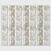 Rustic Barn White Weathered Wood Cadeaupapier (Vlak)