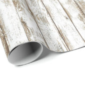 Rustic Barn White Weathered Wood Cadeaupapier (Rol Hoek)