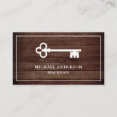 Rustic Barn Wood  Antiek Key Real Estate Visitekaartje (Voorkant)