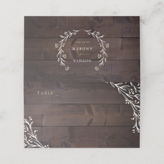 Rustic Barn Wood Boho Floral country Wedding (Buitenkant ongevouwen)