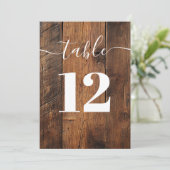 Rustic Barn Wood Boho Tafelnummer (Staand voorkant)