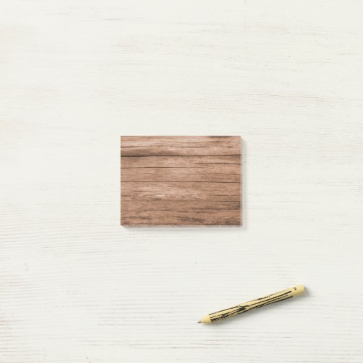 Rustic Barn Wood Brown Post-it® Notes (Op bureau)
