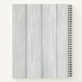 Rustic Barn Wood Country Monogramed Notitieboek (Achterkant)