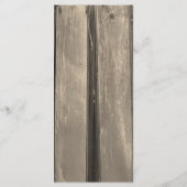 Rustic Barn Wood Country Wedding Programme Programma (Achterkant)