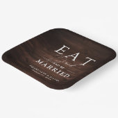 Rustic Barn Wood eet Drink en wordt gehuwd Papieren Bordje (Gebogen)