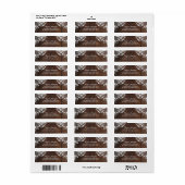 Rustic Barn Wood en Lace Wedding Etiket (Full Sheet)