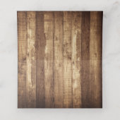 Rustic Barn Wood Fairy Lights Blank Folded Wedding (Binnenkant ongevouwen)