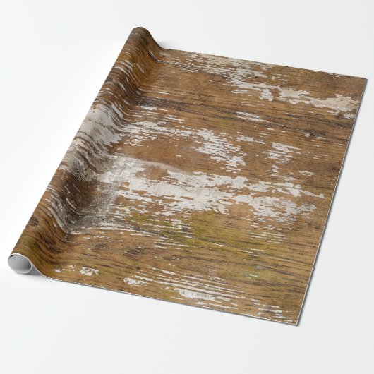Rustic Barn Wood Farmhouse Cadeaupapier (Uitgerold)