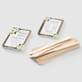 Rustic Barn Wood Floral Wedding Ceremony Programme Handwaaier (Niet-gemonteerd)