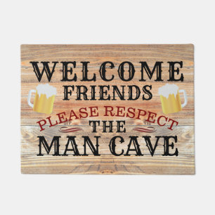 RUSTIC Barn Wood Funny BEER MAN CAVE Welkom Deurmat
