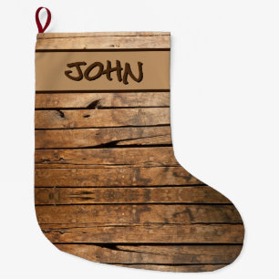 Rustic Barn Wood Grote Kerstsok