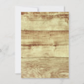 Rustic Barn Wood Horse Wedding Invitations Kaart (Achterkant)
