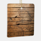 Rustic Barn Wood Keramisch Ornament (Rechts)