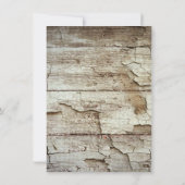 Rustic Barn Wood Lace Bridal Shower Invitations Kaart (Achterkant)