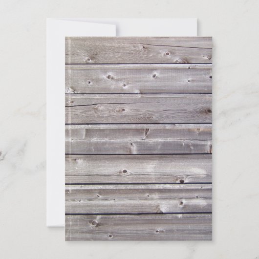 Rustic Barn Wood Lace Bridal Shower Invitations Kaart (Achterkant)