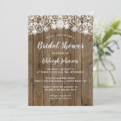 Rustic Barn Wood Lace Calligraphy Vrijgezellenfees Kaart (Staand voorkant)