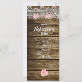 Rustic Barn Wood & Lace Rehearsal Dinner Kaart (Voorkant)