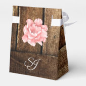 Rustic Barn Wood & Lace Wedding Bedankdoosjes (Achterkant)