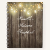 Rustic Barn Wood & Lights Scrapbook Journal (Devant)