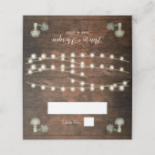 Rustic Barn Wood Mason Jar String Lights Wedding (Buitenkant ongevouwen)