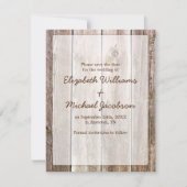 Rustic Barn Wood Save the Date (Voorkant)