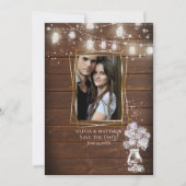 Rustic Barn Wood Save the Date Kaart (Voorkant)