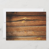 Rustic Barn Wood Scroll Lijst Wedding Invitting Kaart (Achterkant)