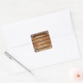 Rustic Barn Wood Scroll Lijst Wedding Sticker Seal (Envelop)