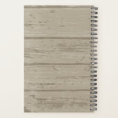 Rustic Barn Wood Sinaasappel Gerber Daisy Mason Ja Planner (Achterkant)