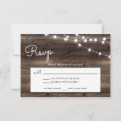 Rustic Barn Wood String Lights RSVP Kaartje (Voorkant)