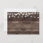 Rustic Barn Wood String Lights RSVP Kaartje (Achterkant)